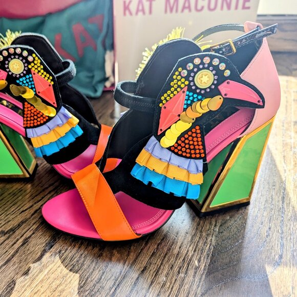 Kat Maconie - Brand New, Never Been Worn with Box - Size 38 Aya Block Heel - Picture 1 of 8